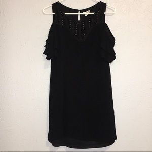 Black Cut-Out Shoulder Dress